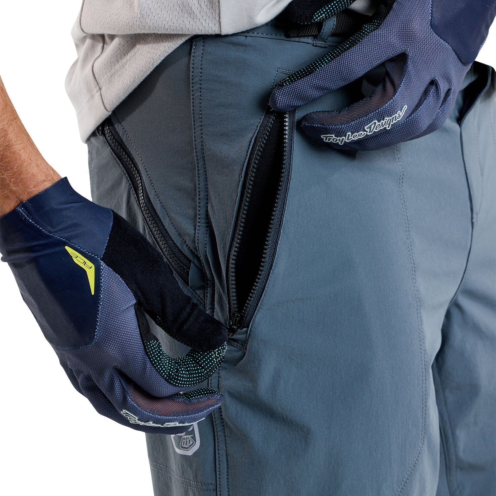 TLD Skyline Shorts mit Liner Mono, Stahlblau