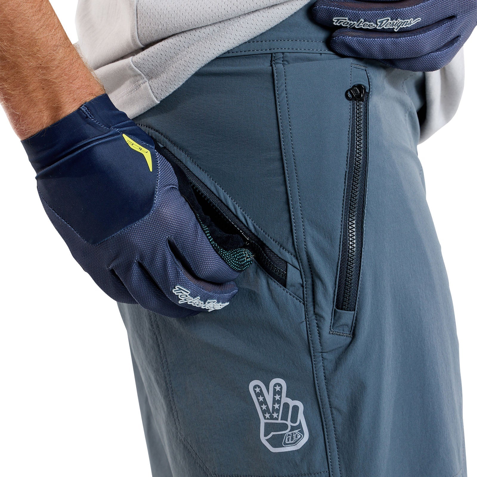 TLD Skyline Shorts mit Liner Mono, Stahlblau