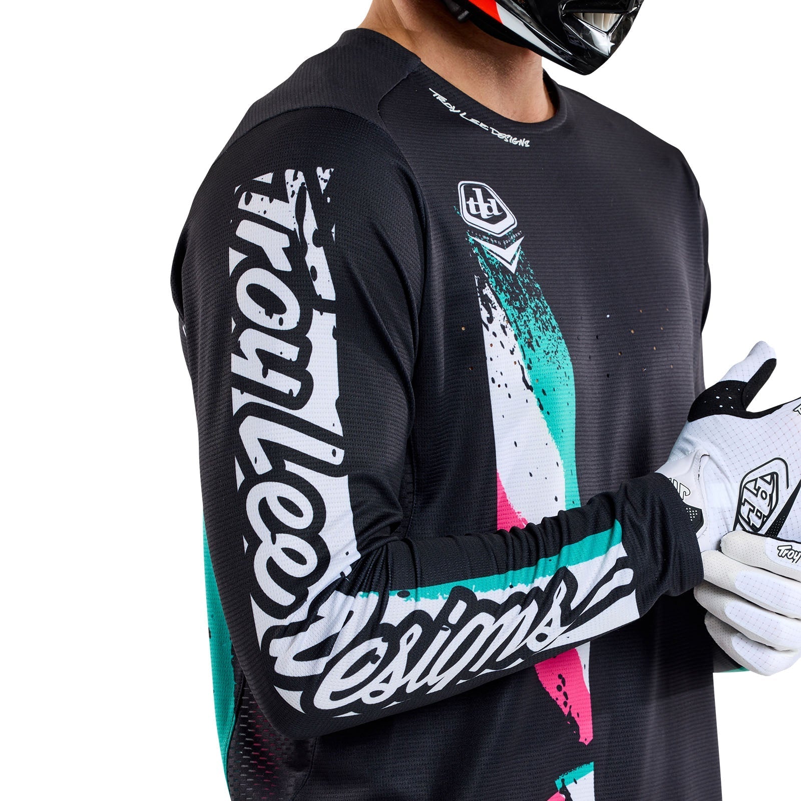 TLD Sprint-Trikot Full Pull, Schwarz