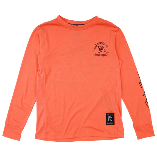 TLD Skyline Fahr-Langarm-T-Shirt für Kinder P&W, Melone
