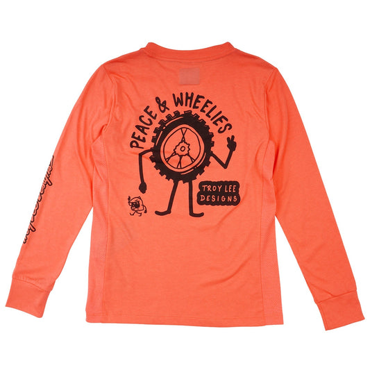 TLD Skyline Fahr-Langarm-T-Shirt für Kinder P&W, Melone