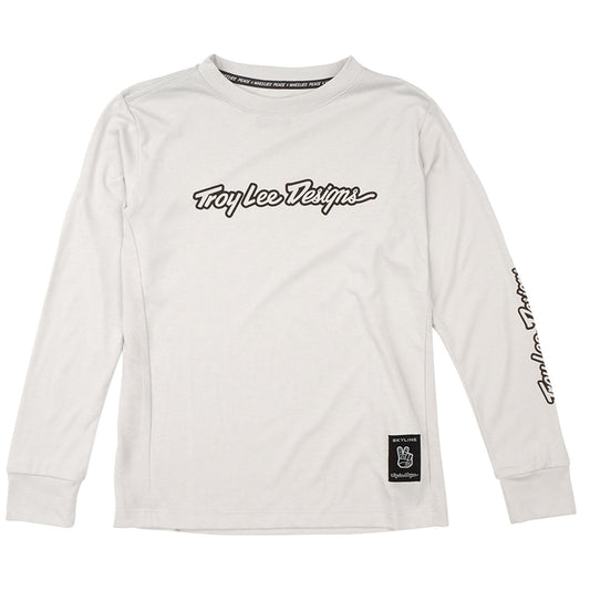 TLD Skyline Fahr-Langarm-T-Shirt für Kinder Signature, Dunstgrau