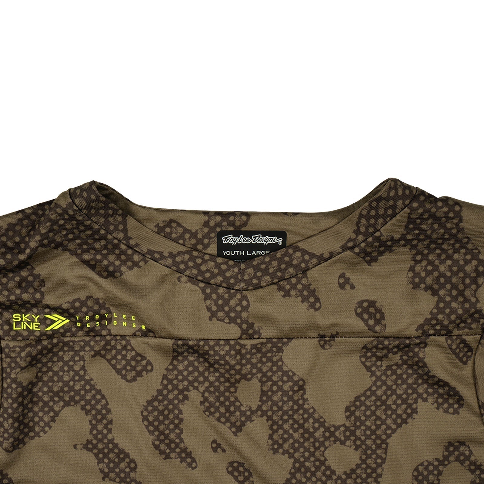 TLD Skyline Kurzarm-Trikot für Kinder Scrubland, Olivgrün