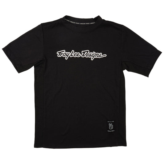 TLD Skyline Fahr-Kurzarm-T-Shirt für Kinder Signature, Schwarz