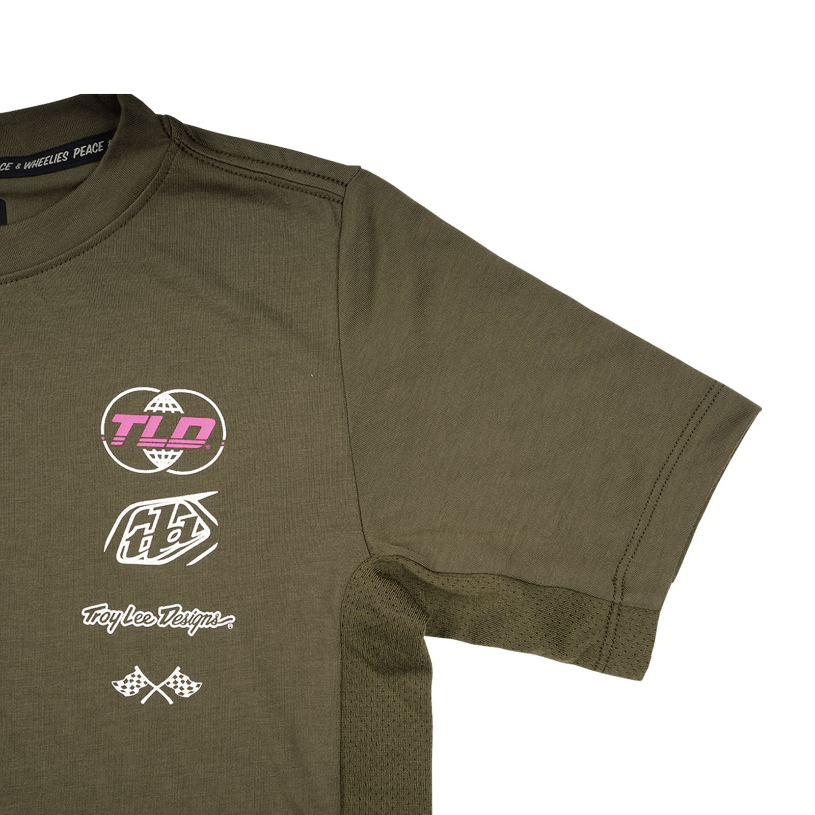 TLD Skyline Fahr-Kurzarm-T-Shirt für Kinder Worldwide, Kaperngrün
