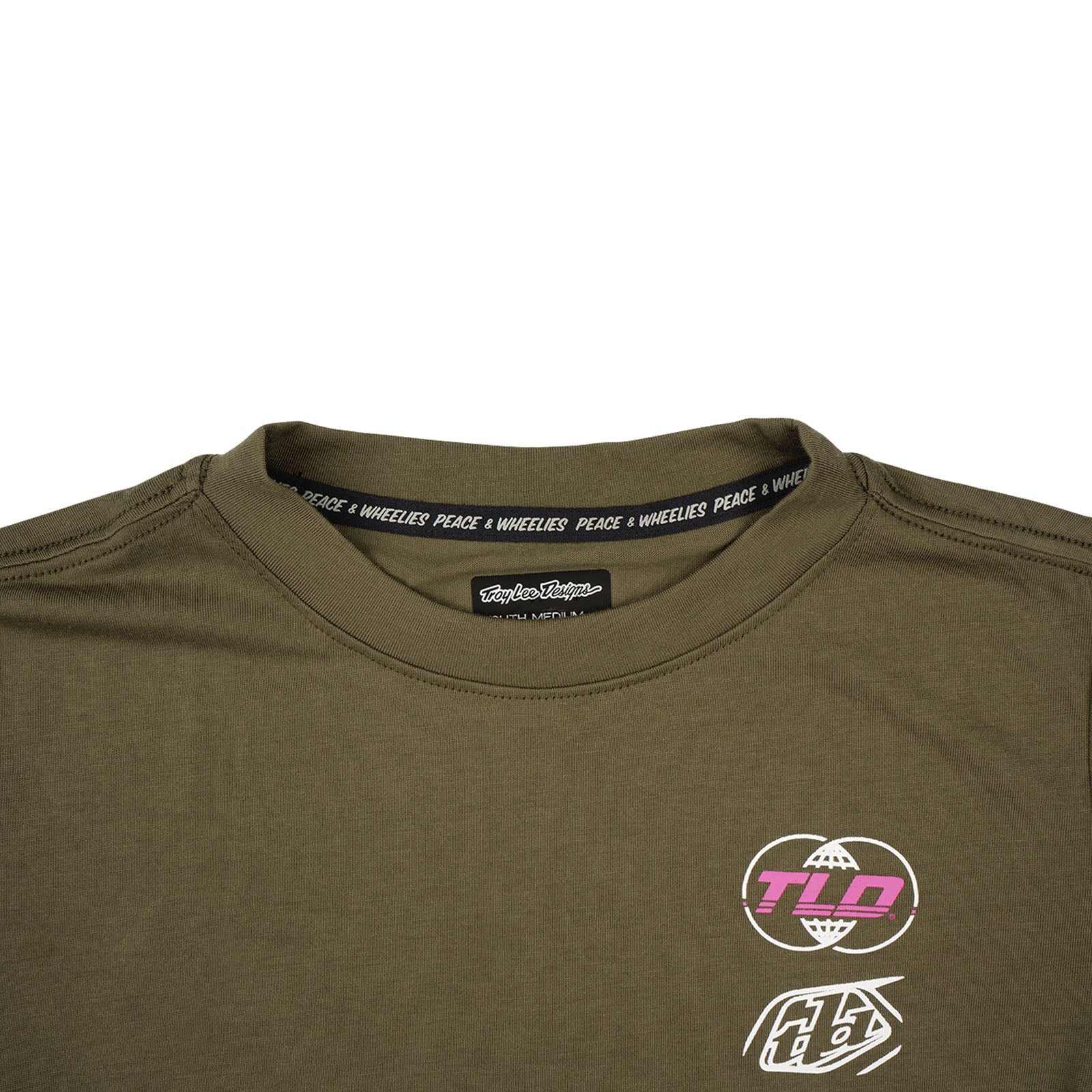 TLD Skyline Fahr-Kurzarm-T-Shirt für Kinder Worldwide, Kaperngrün