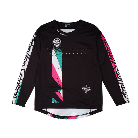 TLD Sprint-Trikot für Kinder Full Pull, Schwarz