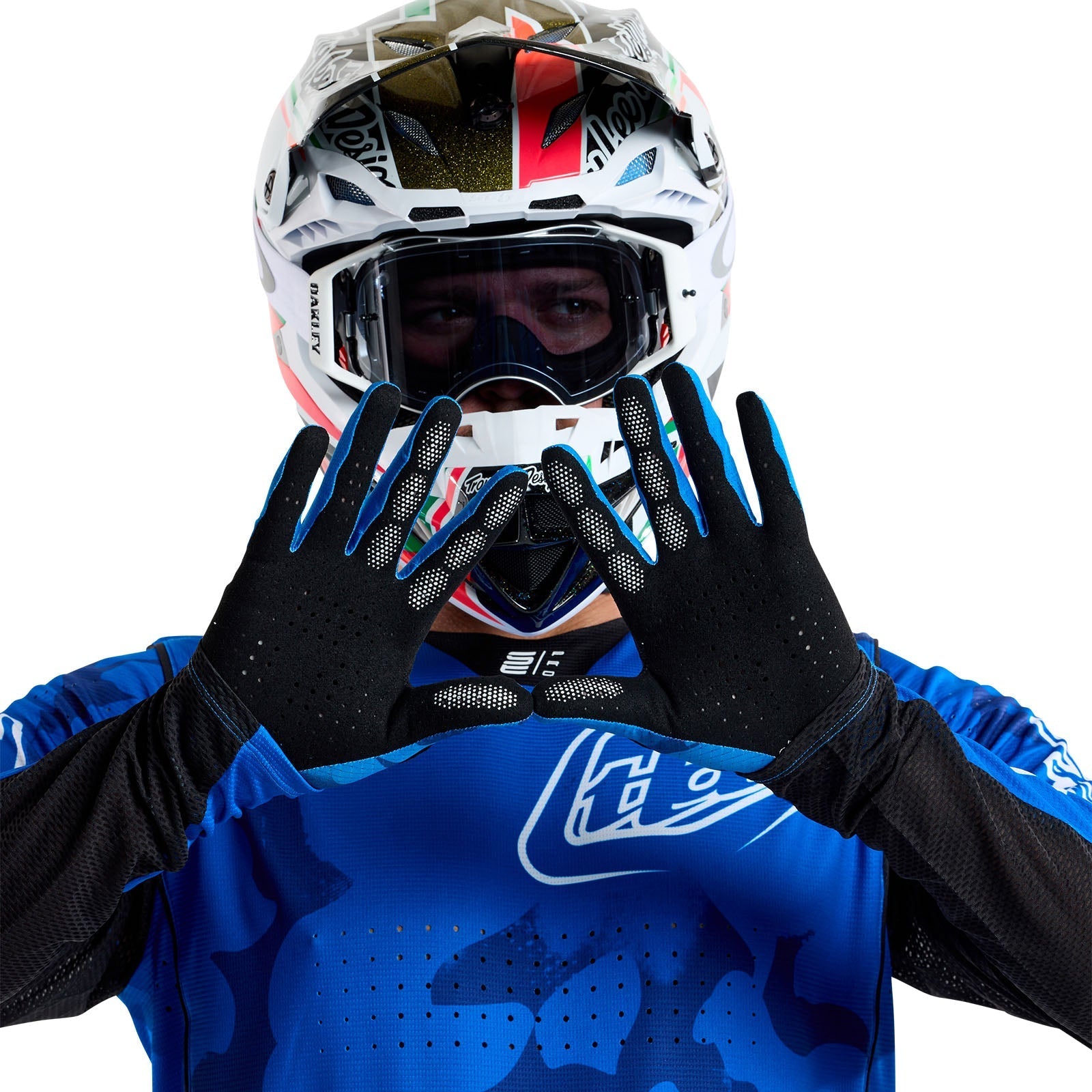 TLD Air-Handschuhe Blotted, Hellblau