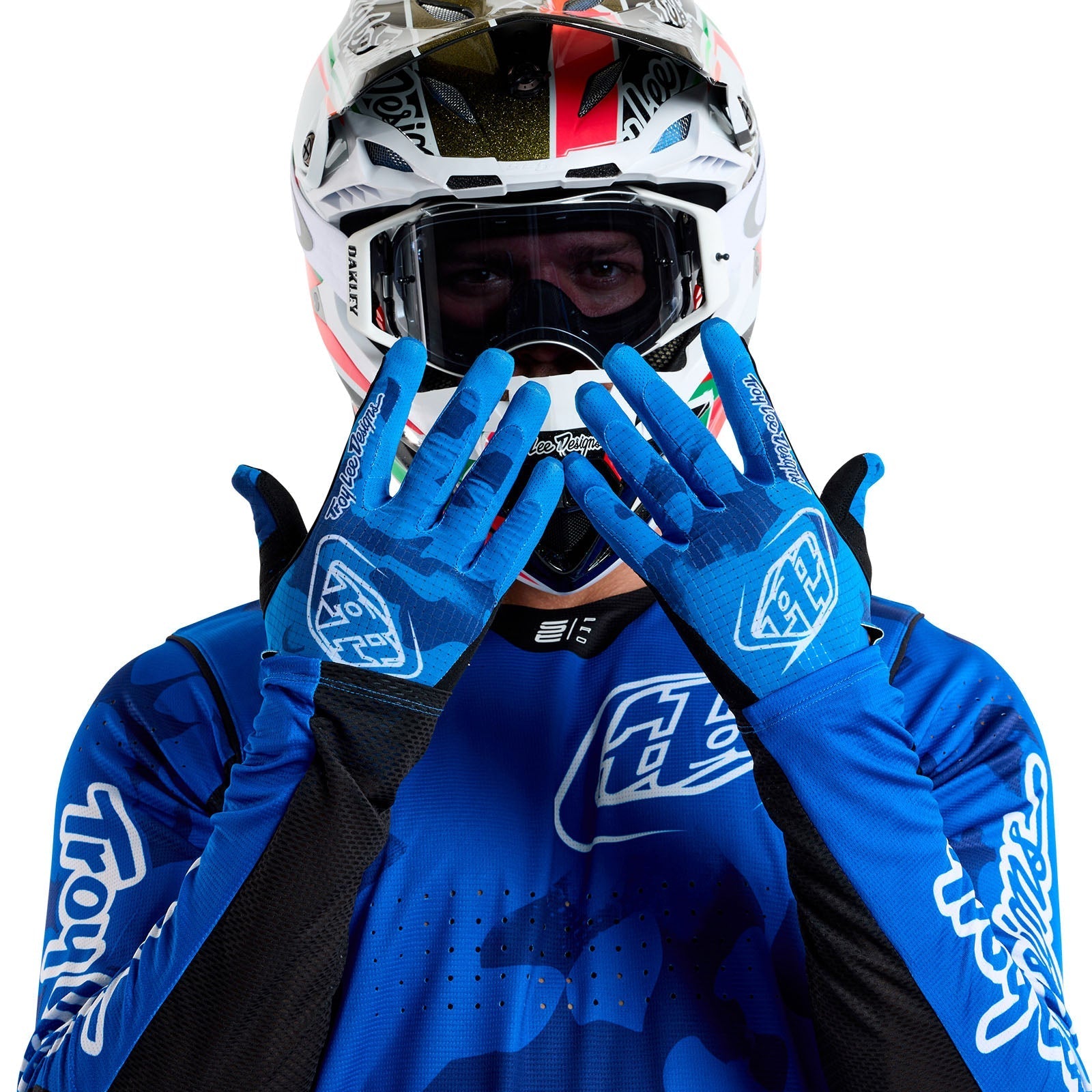 TLD Air-Handschuhe Blotted, Hellblau