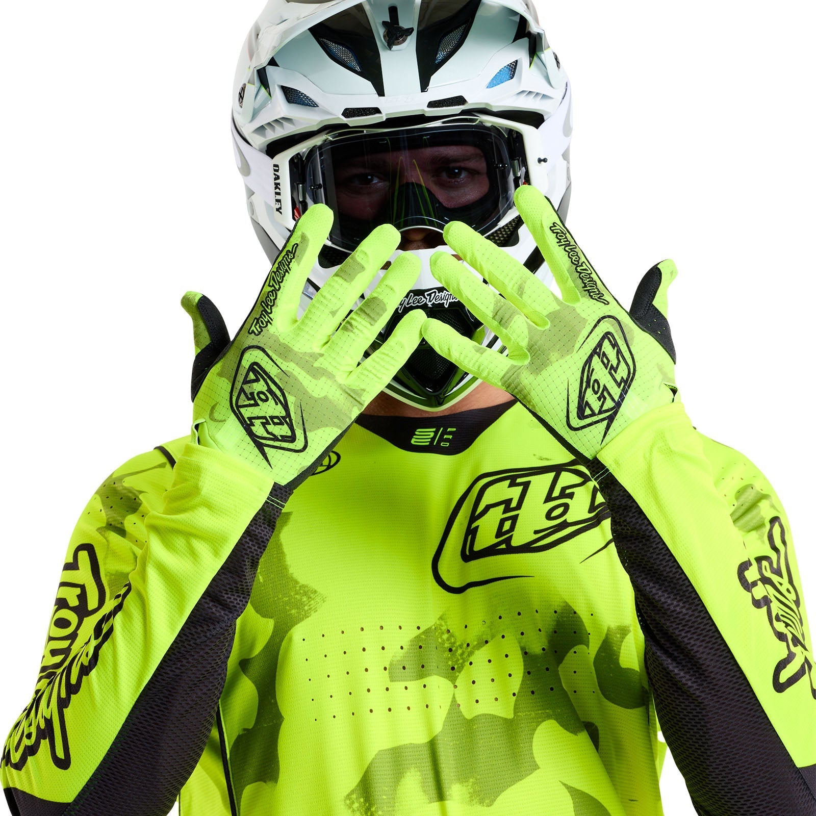 TLD Air-Handschuhe Blotted, Flo Yellow