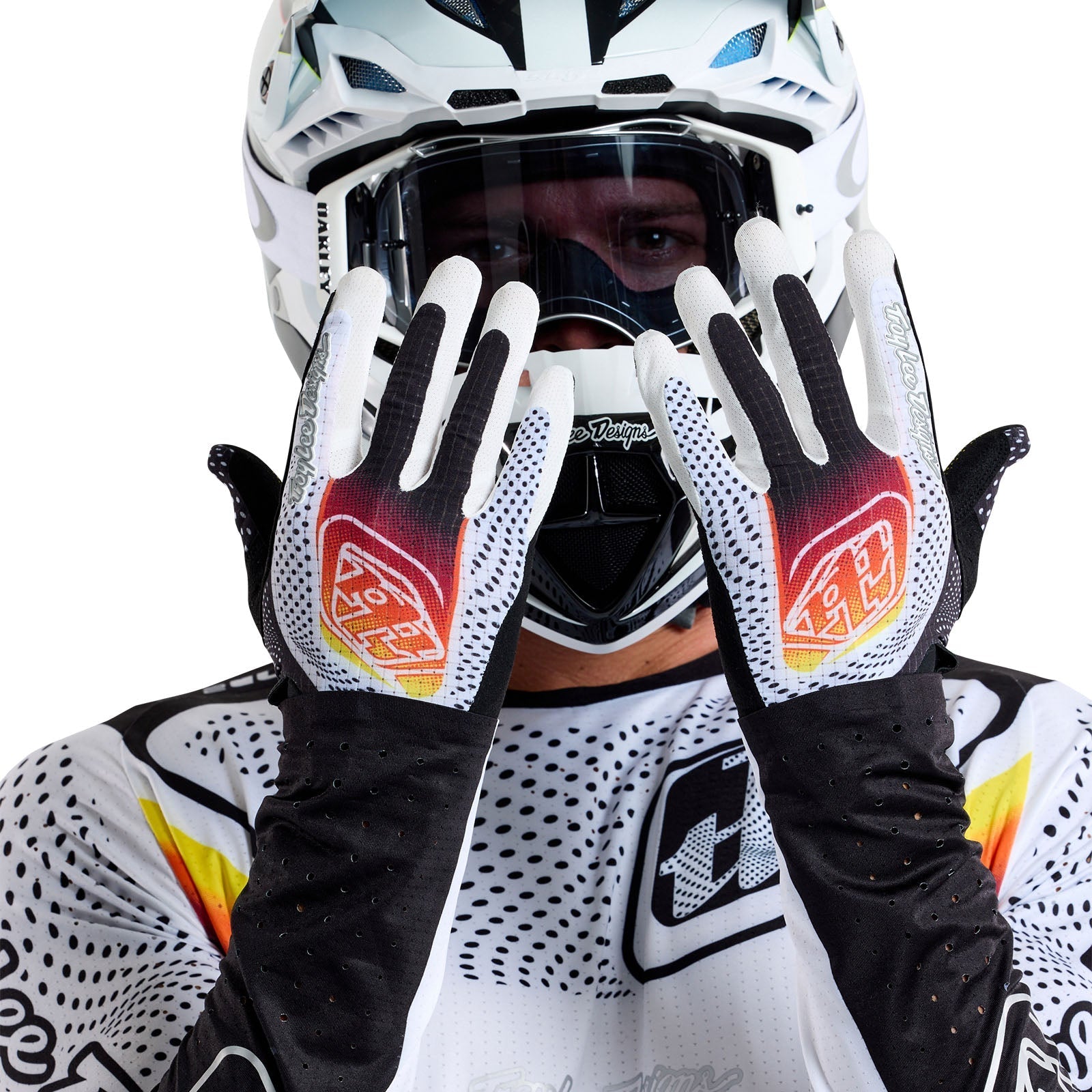 TLD Air-Handschuhe Optic, Weiß/Schwarz