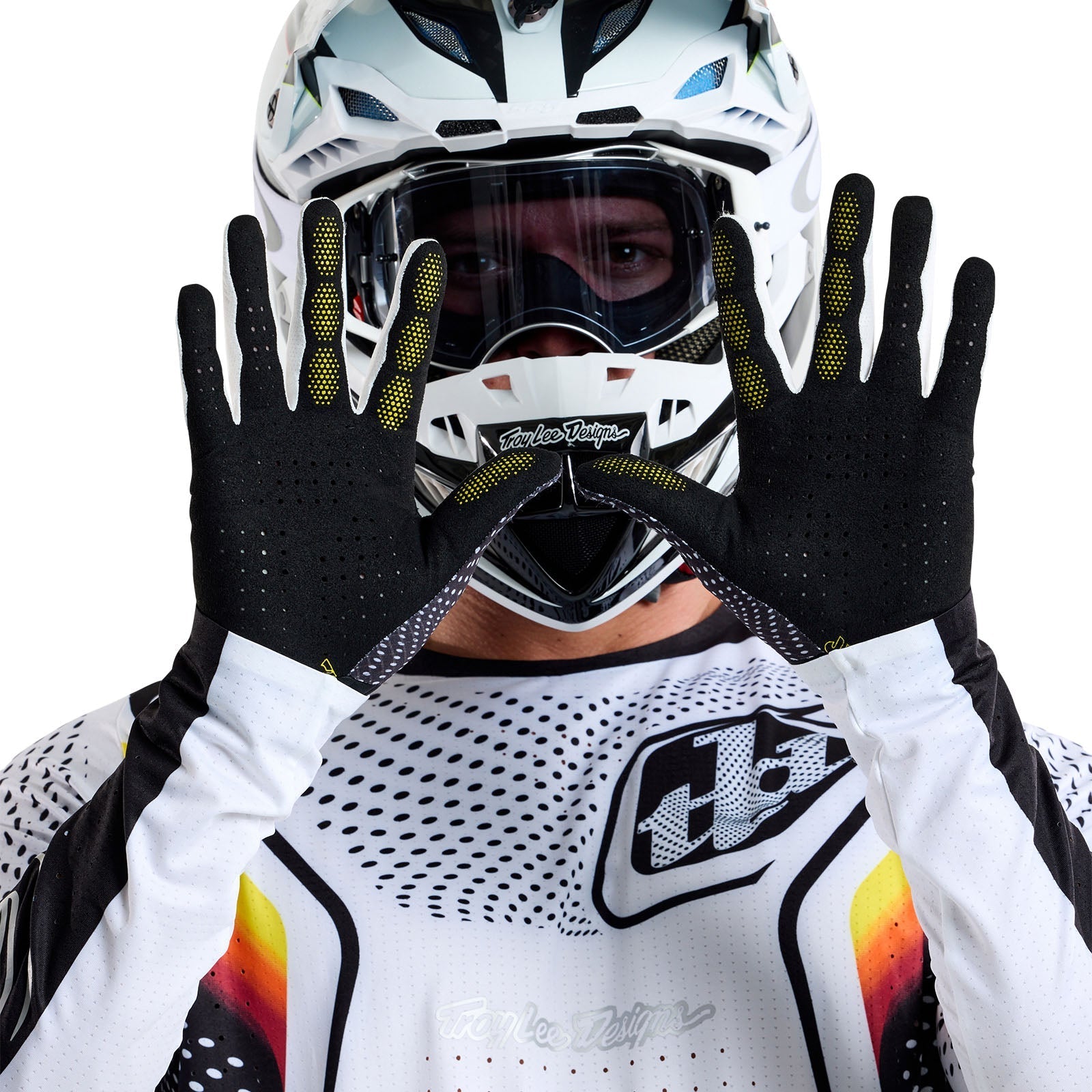 TLD Air-Handschuhe Optic, Weiß/Schwarz