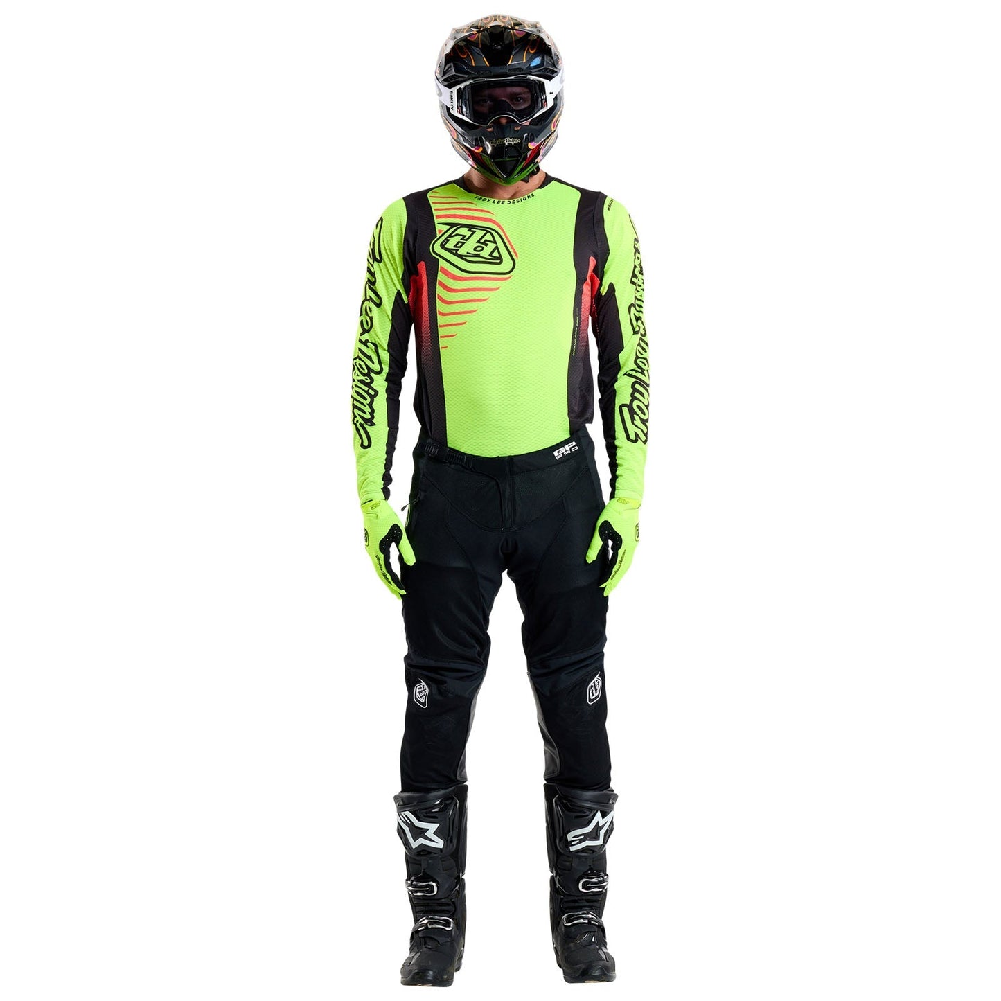 TLD GP Pro Air-Trikot Ripple, Glo Yellow/Infra Red