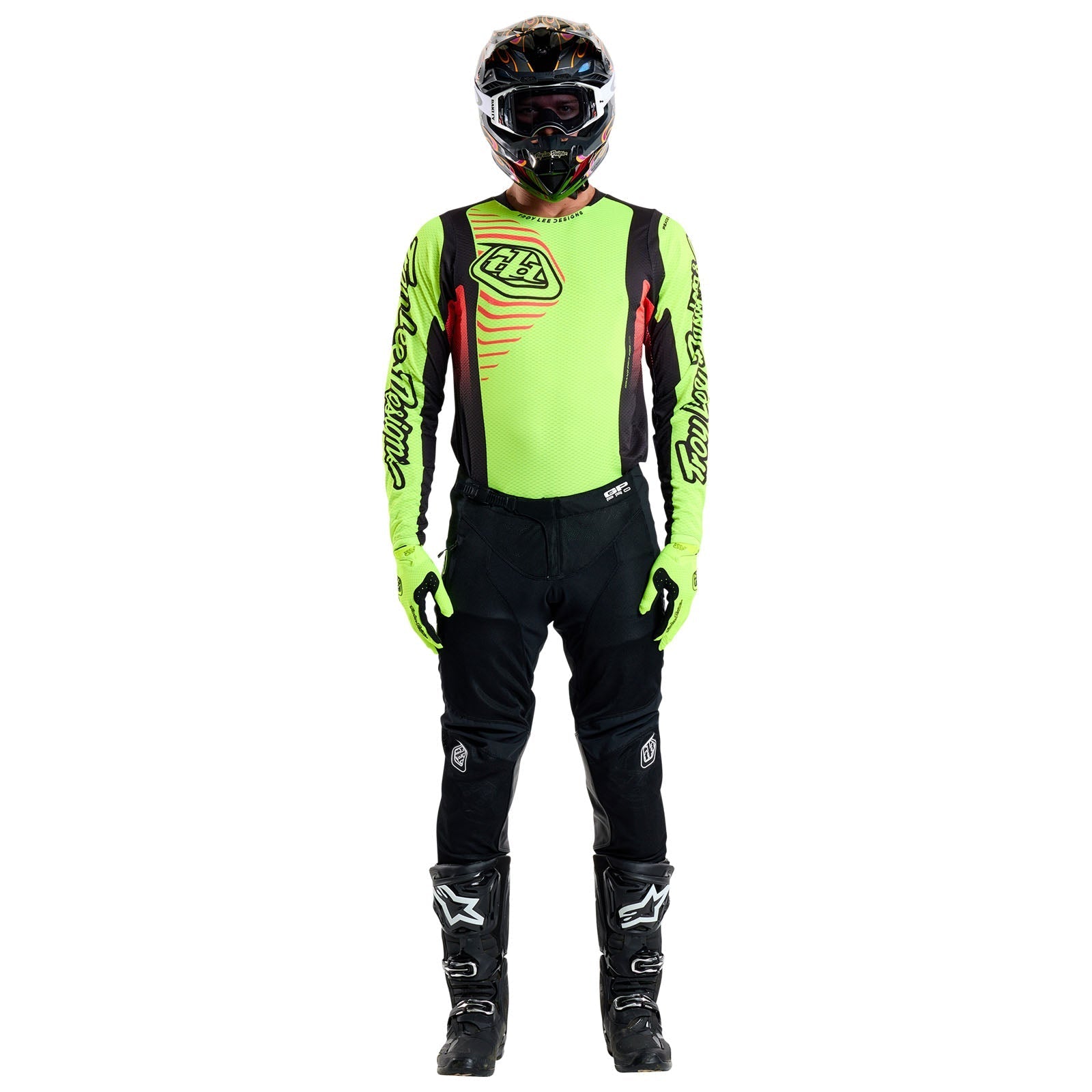 TLD GP Pro Air-Trikot Ripple, Glo Yellow/Infra Red