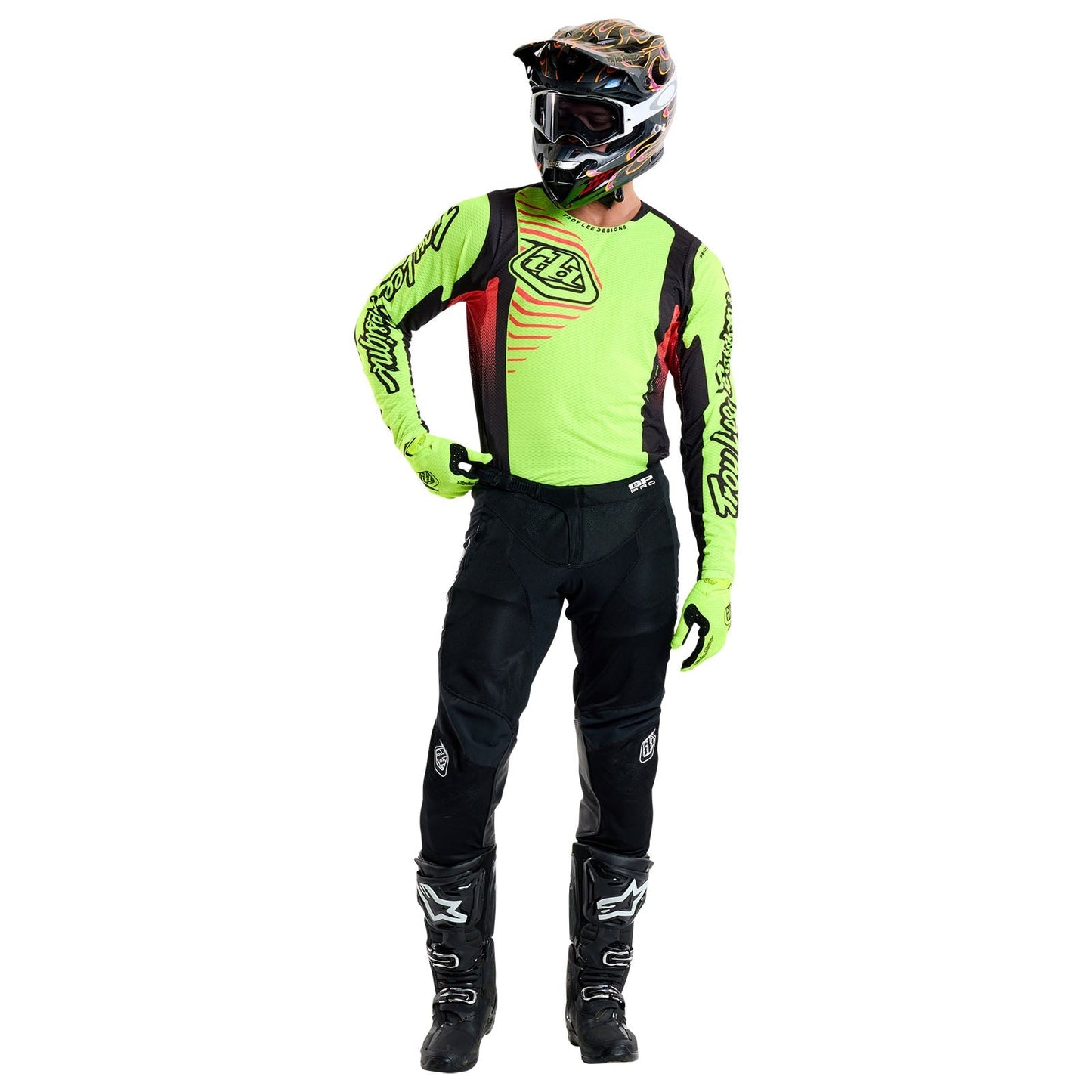 TLD GP Pro Air-Trikot Ripple, Glo Yellow/Infra Red
