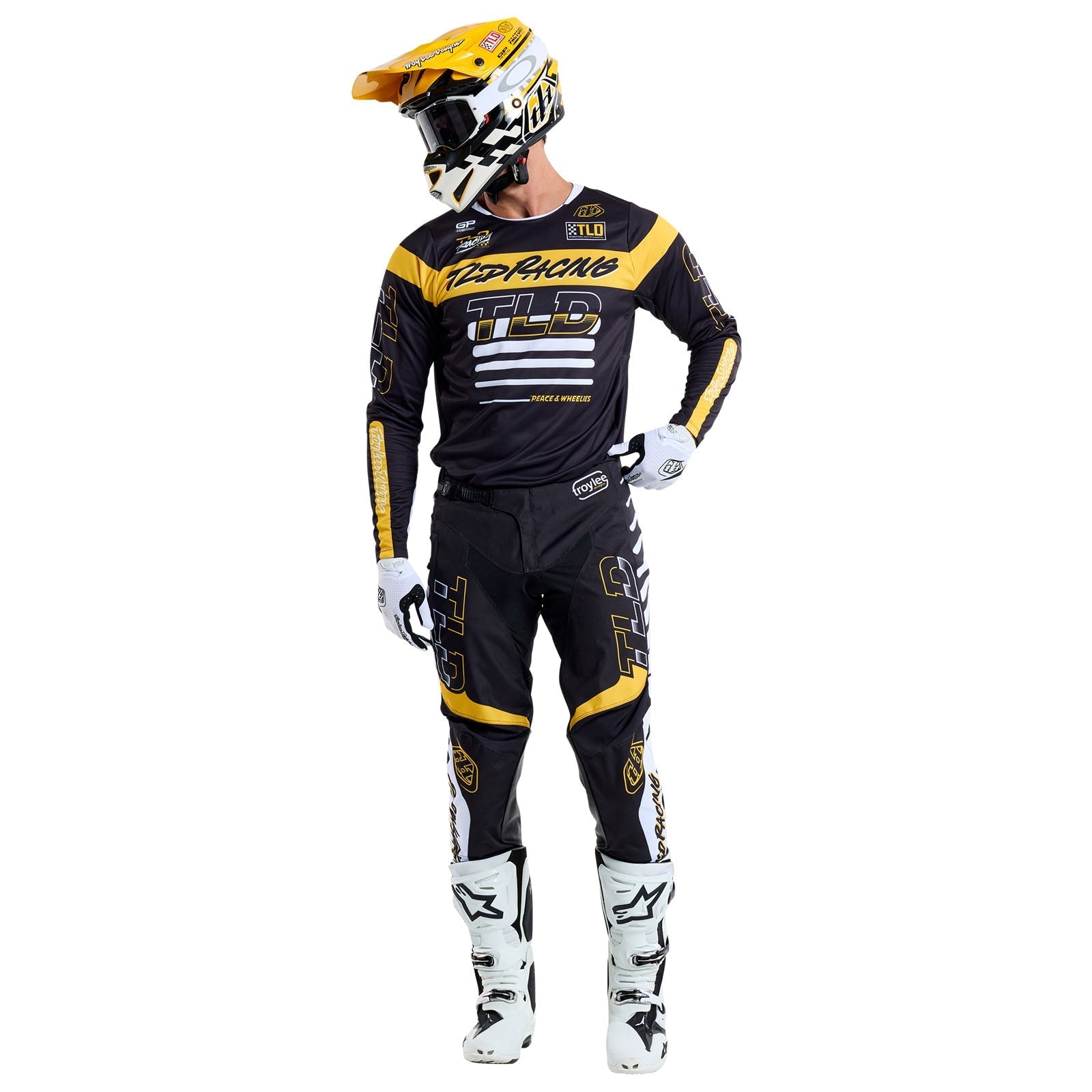 TLD GP Pro-Trikot Fünfzig-50, Schwarz/Gold