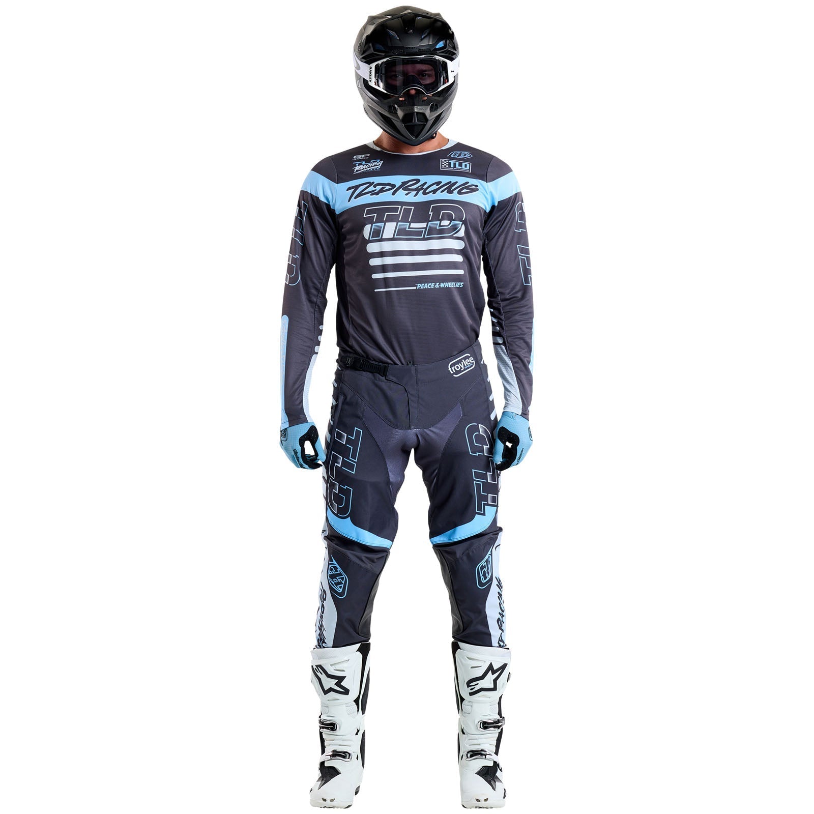 TLD GP Pro-Trikot Fünfzig-50, Anthrazit/Rauchgrau