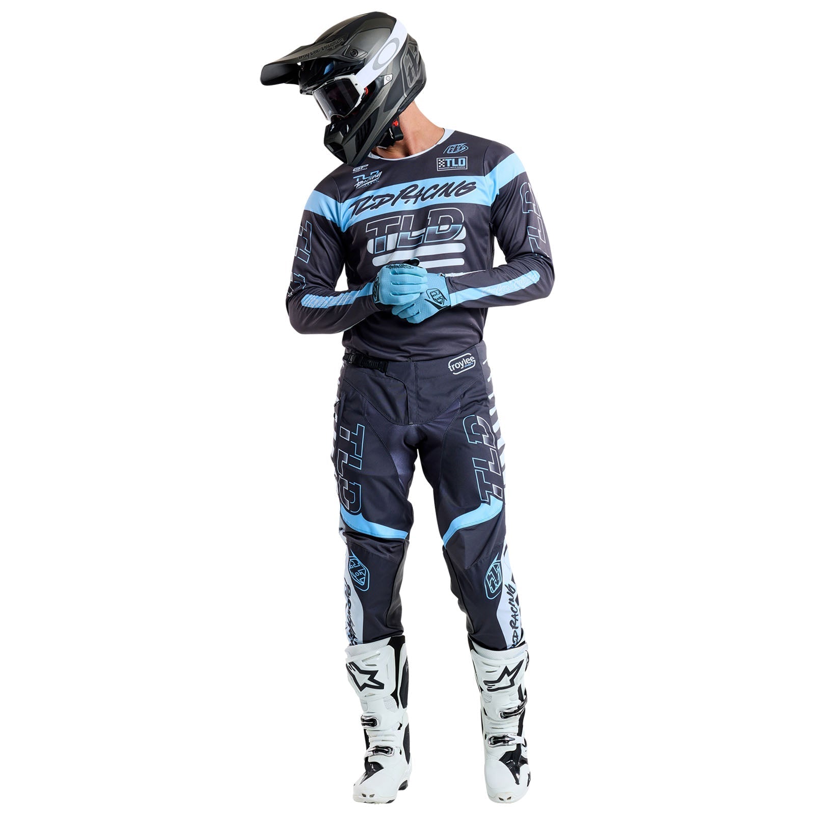 TLD GP Pro-Trikot Fünfzig-50, Anthrazit/Rauchgrau