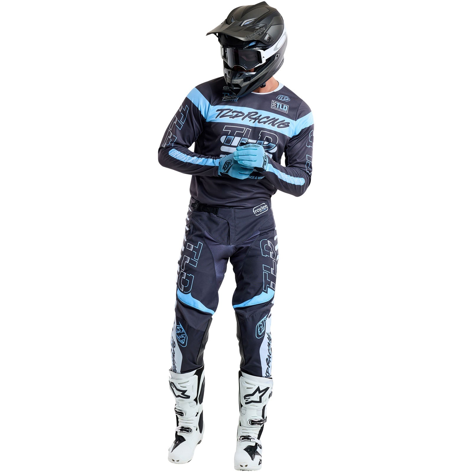 TLD GP Pro-Trikot Fünfzig-50, Anthrazit/Rauchgrau