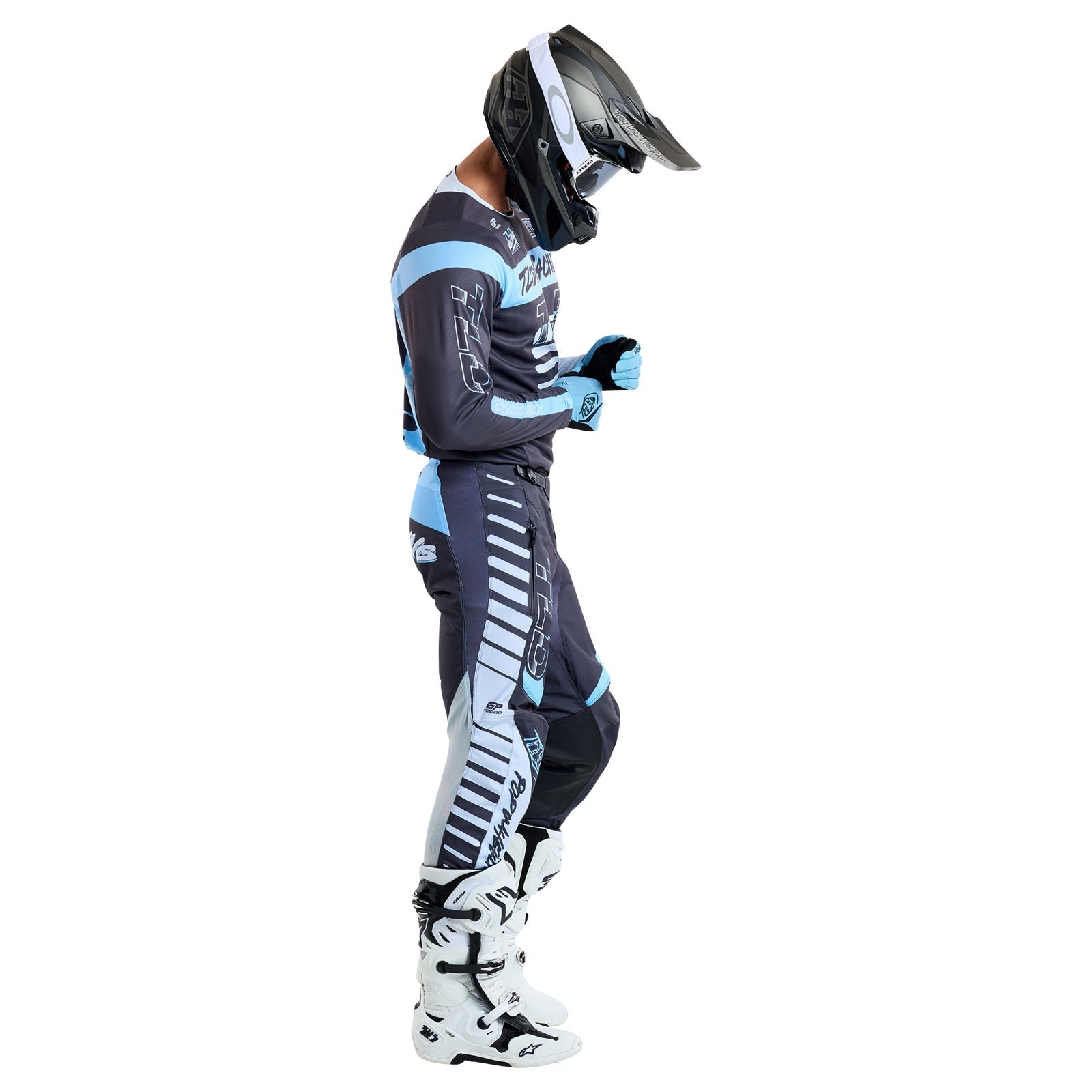 TLD GP Pro-Trikot Fünfzig-50, Anthrazit/Rauchgrau