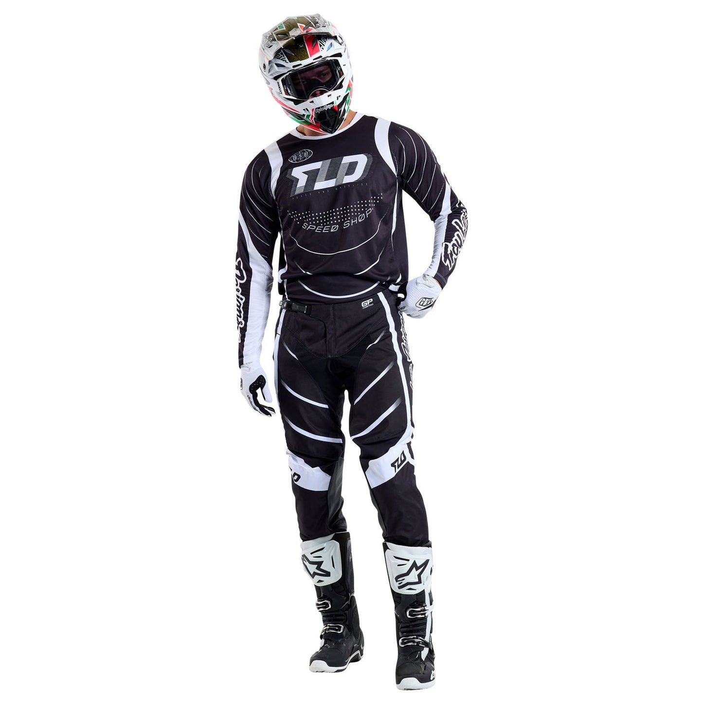 TLD GP Pro-Trikot Spun, Schwarz
