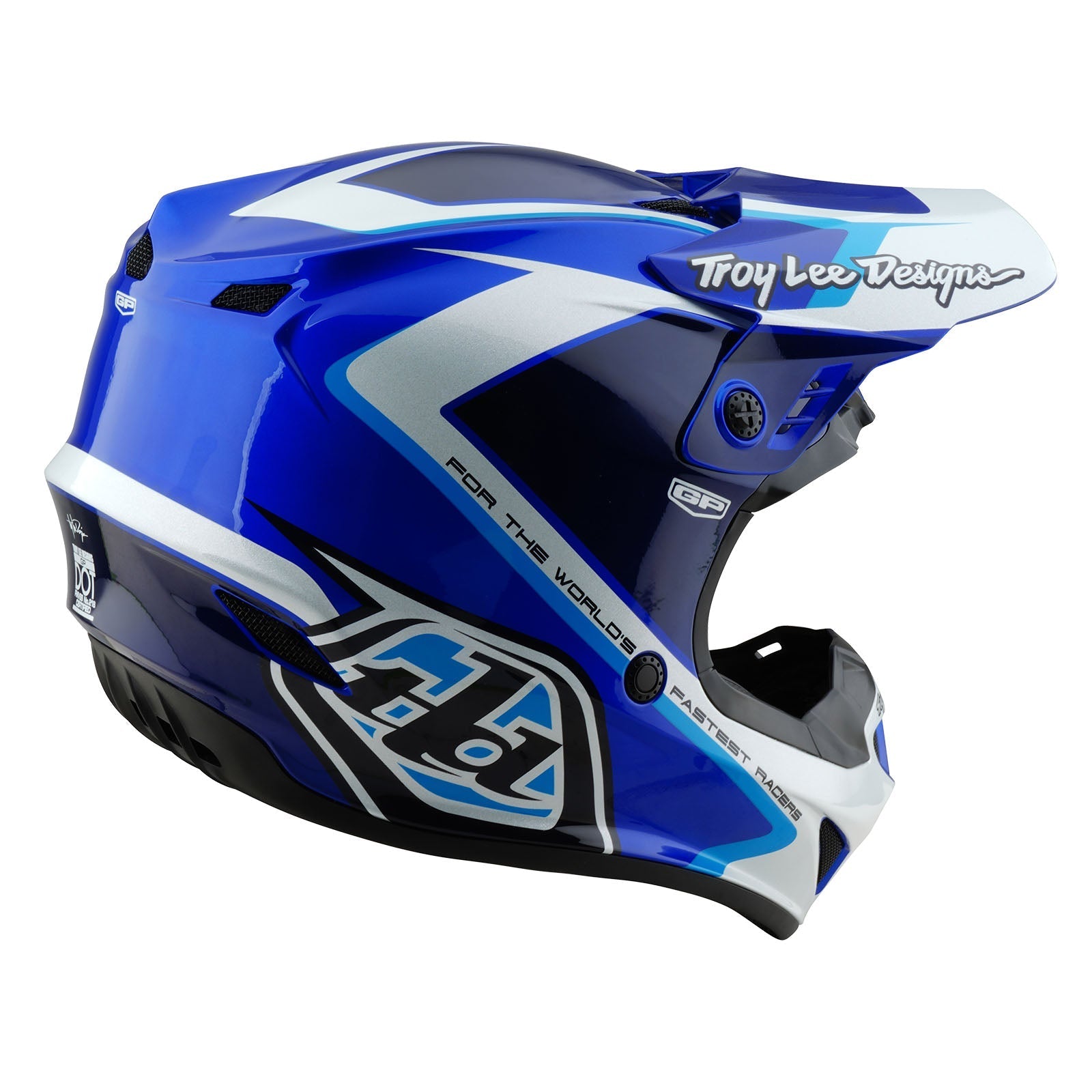 TLD GP-Helm Shutter, Blau
