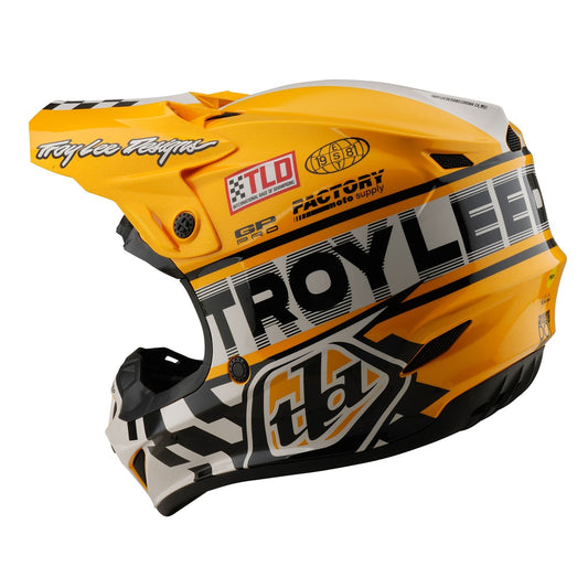 TLD SP25 GP Pro-Helm für Kinder mit MIPS Fünfzig-50, Weiß/Gold