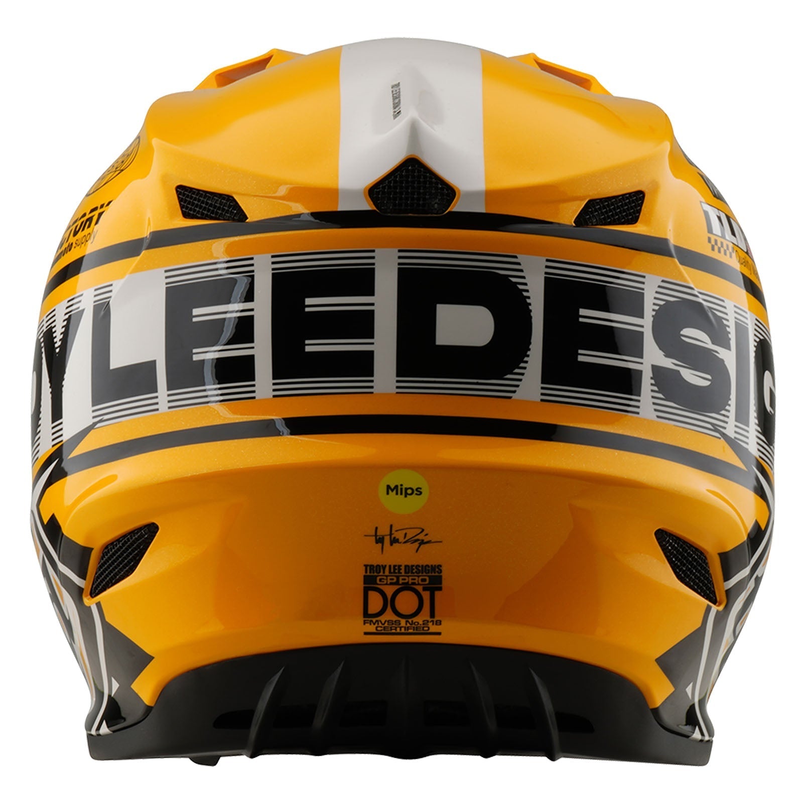 TLD SP25 GP Pro-Helm für Kinder mit MIPS Fünfzig-50, Weiß/Gold