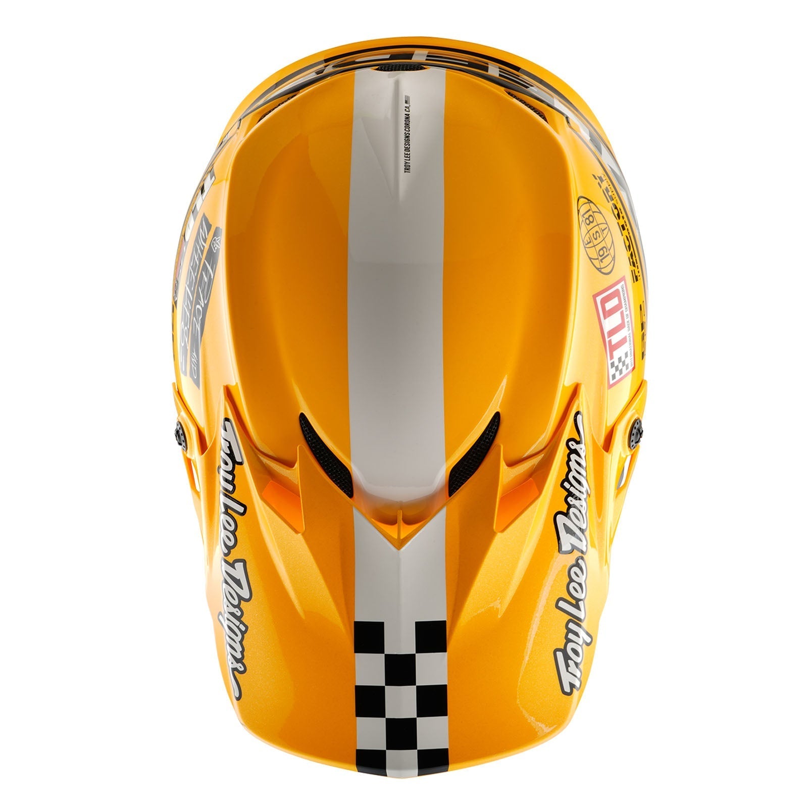 TLD SP25 GP Pro-Helm für Kinder mit MIPS Fünfzig-50, Weiß/Gold