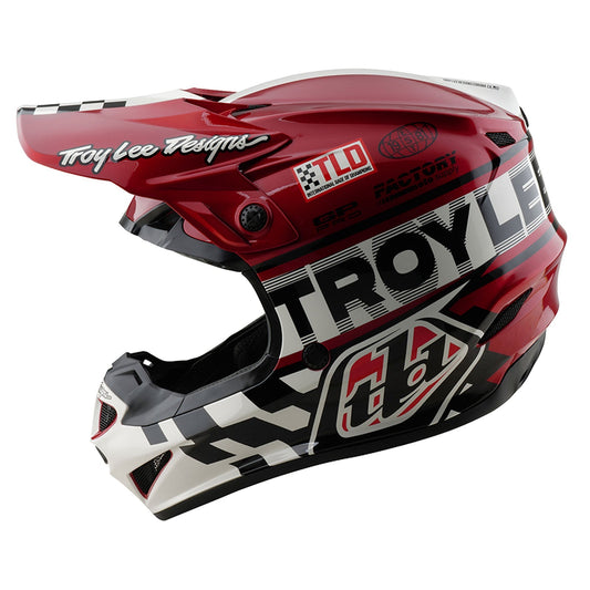 TLD GP Pro-Helm für Kinder mit MIPS Fünfzig-50, Weiß/Rot