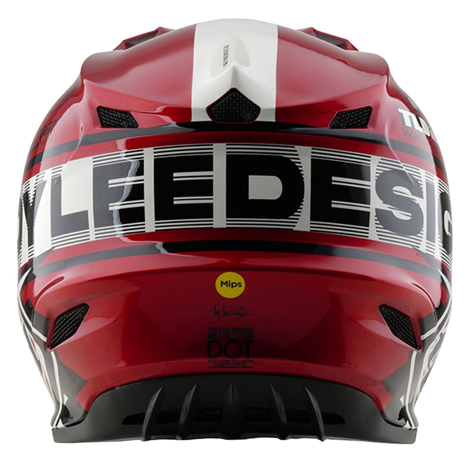 TLD GP Pro-Helm für Kinder mit MIPS Fünfzig-50, Weiß/Rot