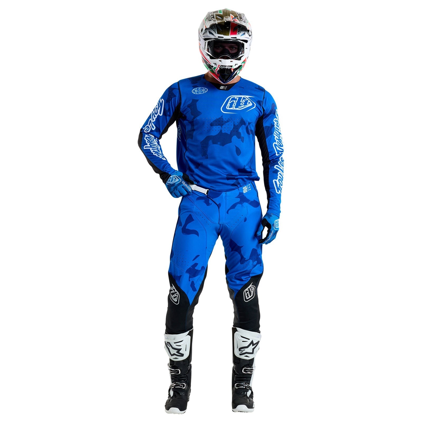 TLD SE Pro-Trikot Blotted, Hellblau
