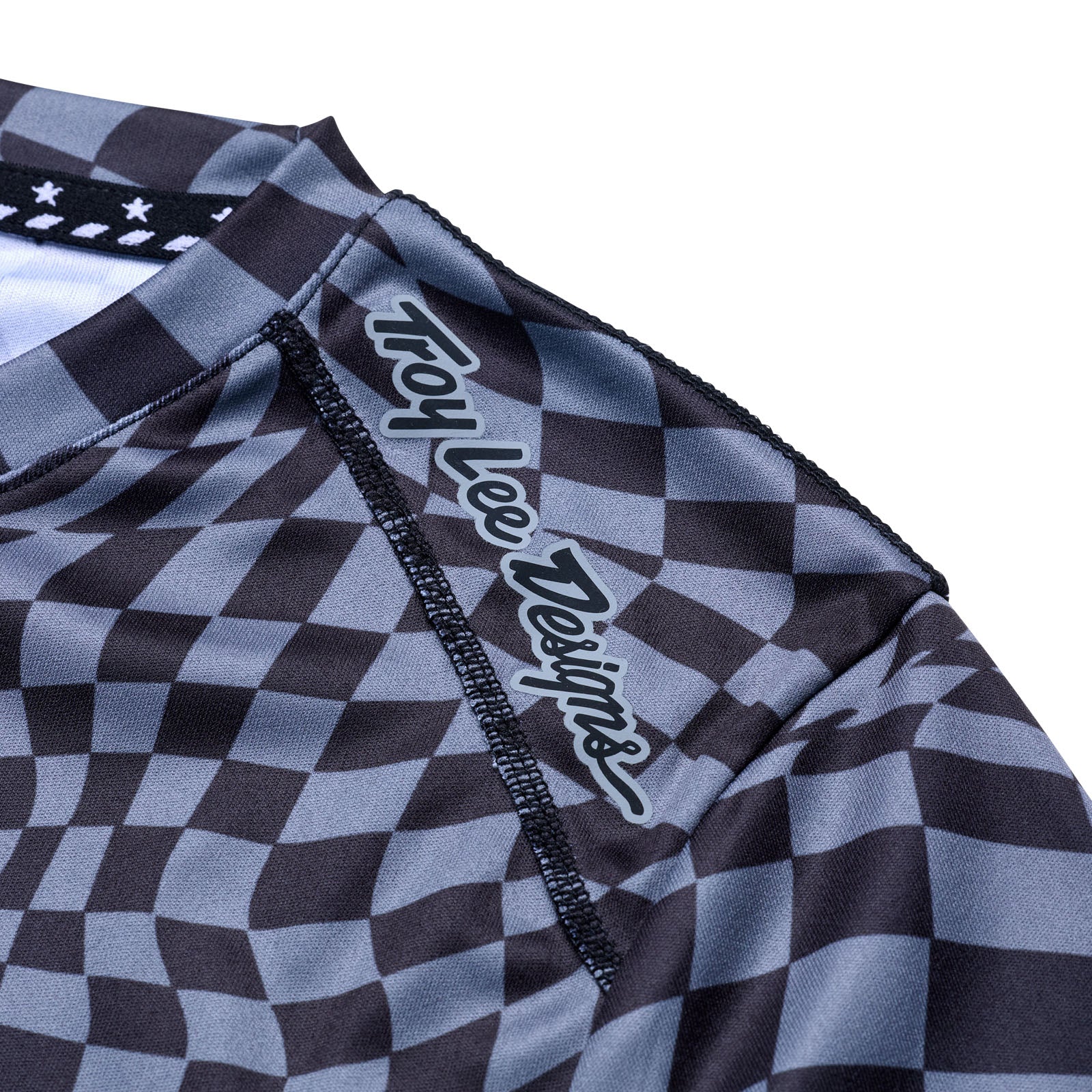 TLD Lilium Langarm-Trikot für Damen Twisted Checkers, Schwarz/Grau