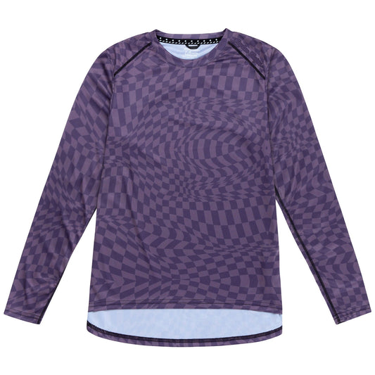 TLD Lilium Langarm-Trikot für Damen Twisted Checkers, Tief Violett