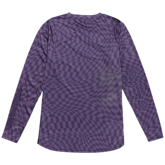 TLD Lilium Langarm-Trikot für Damen Twisted Checkers, Tief Violett