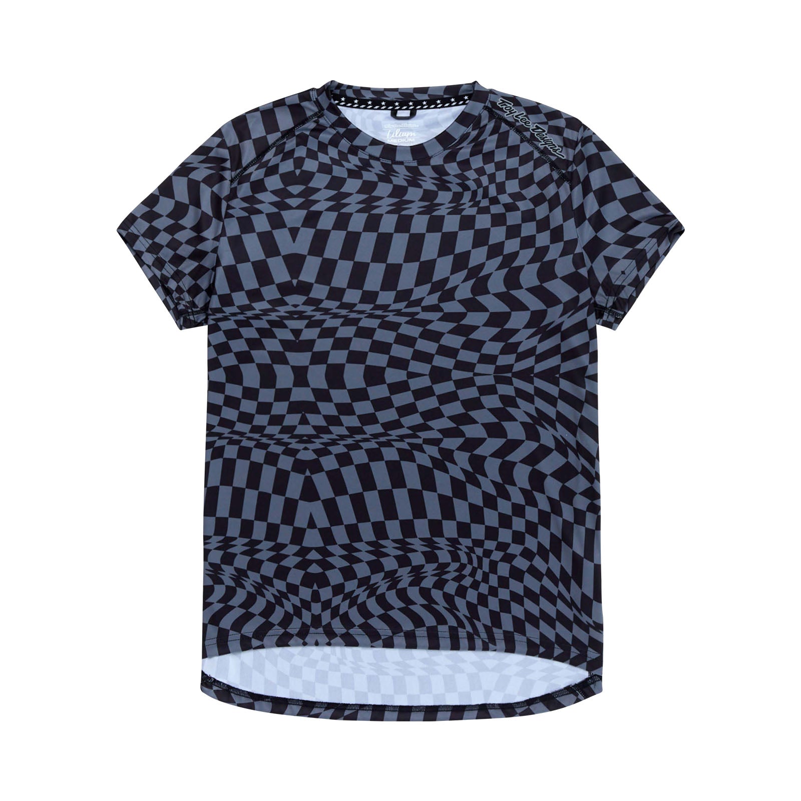TLD Lilium Kurzarm-Trikot für Damen Twisted Checkers, Schwarz