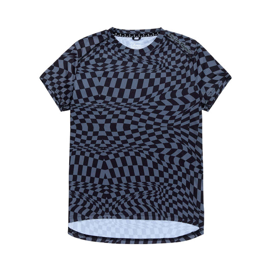 TLD Lilium Kurzarm-Trikot für Damen Twisted Checkers, Schwarz