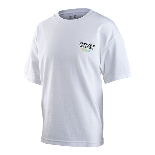 Troy Lee Designs T-Shirt Für Kinder (Kurzärmlig) Feathers Weiß