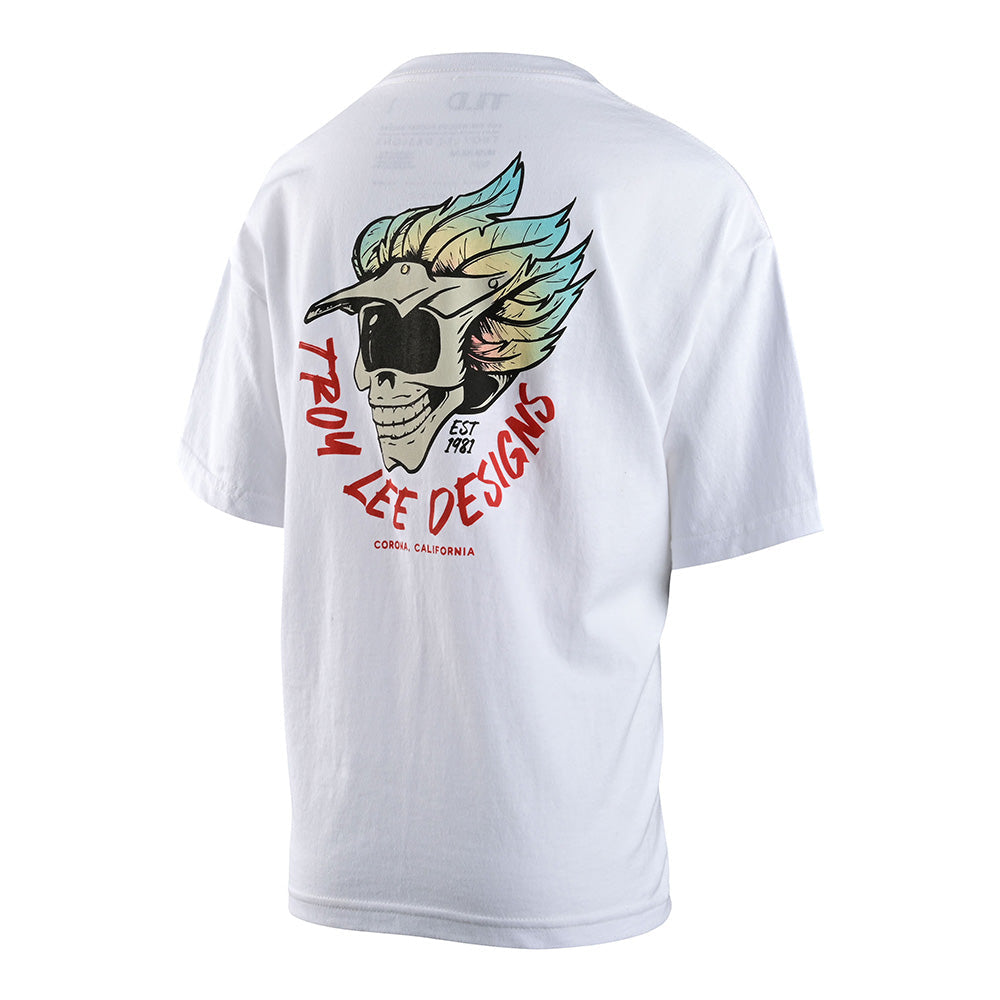 Troy Lee Designs T-Shirt Für Kinder (Kurzärmlig) Feathers Weiß
