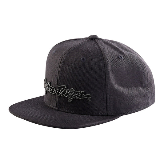 Troy Lee Snapback Hat Signature Dark Gray / Charcoal