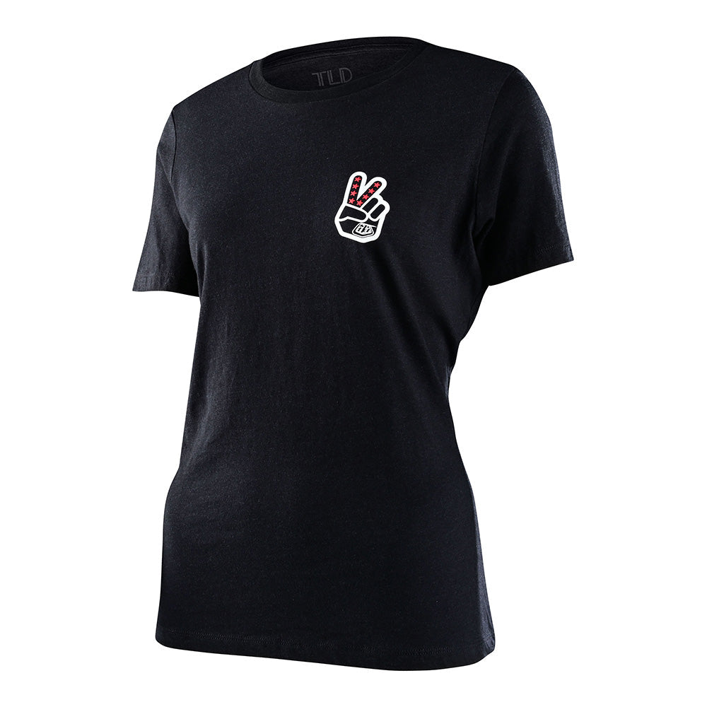 Troy Lee Designs T-Shirt Für Damen (Kurzärmlig) Peace Out Black Heather