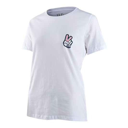 Troy Lee Designs T-Shirt Für Damen (Kurzärmlig) Peace Out Weiß