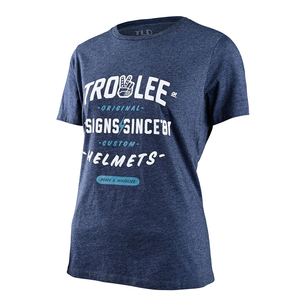 Troy Lee Designs T-Shirt Für Damen (Kurzärmlig) Roll Out Navy Heather