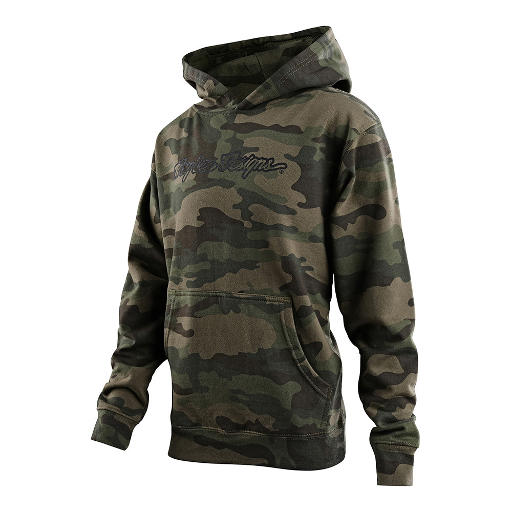 Troy Lee Designs Hoodie Für Kinder Signature Grün