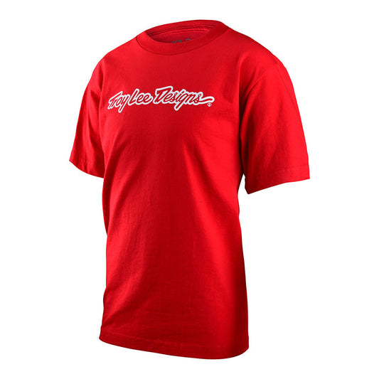 Troy Lee Designs T-Shirt Für Kinder (Kurzärmlig) Signature Rot