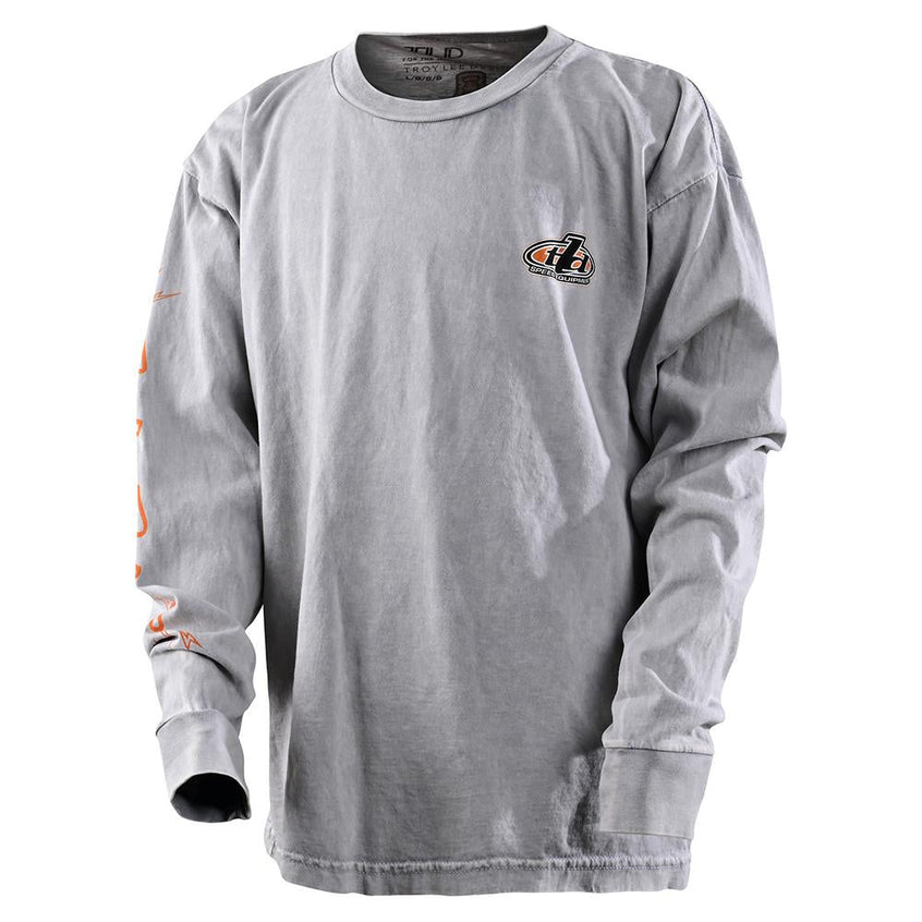 Troy Lee Designs T-Shirt (Langärmlig) Für Kinder 40Th Piston Bone Grey Mineral Wash