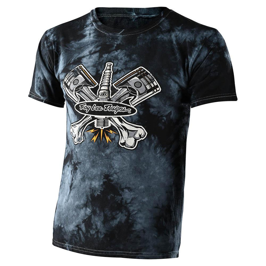 Troy Lee Designs T-Shirt (Kurzärmlig) Für Kinder 40Th Piston Bone Black Crystal Wash