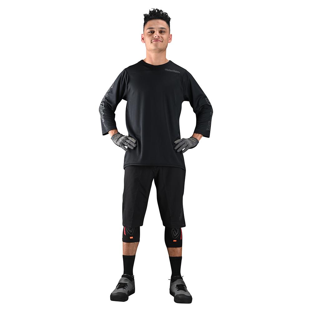 Troy Lee Designs Ruckus-Trikot (3/4-Arm) Solid Schwarz