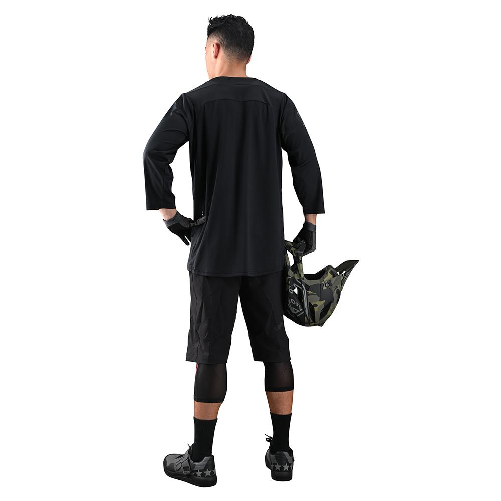 Troy Lee Designs Ruckus-Trikot (3/4-Arm) Solid Schwarz