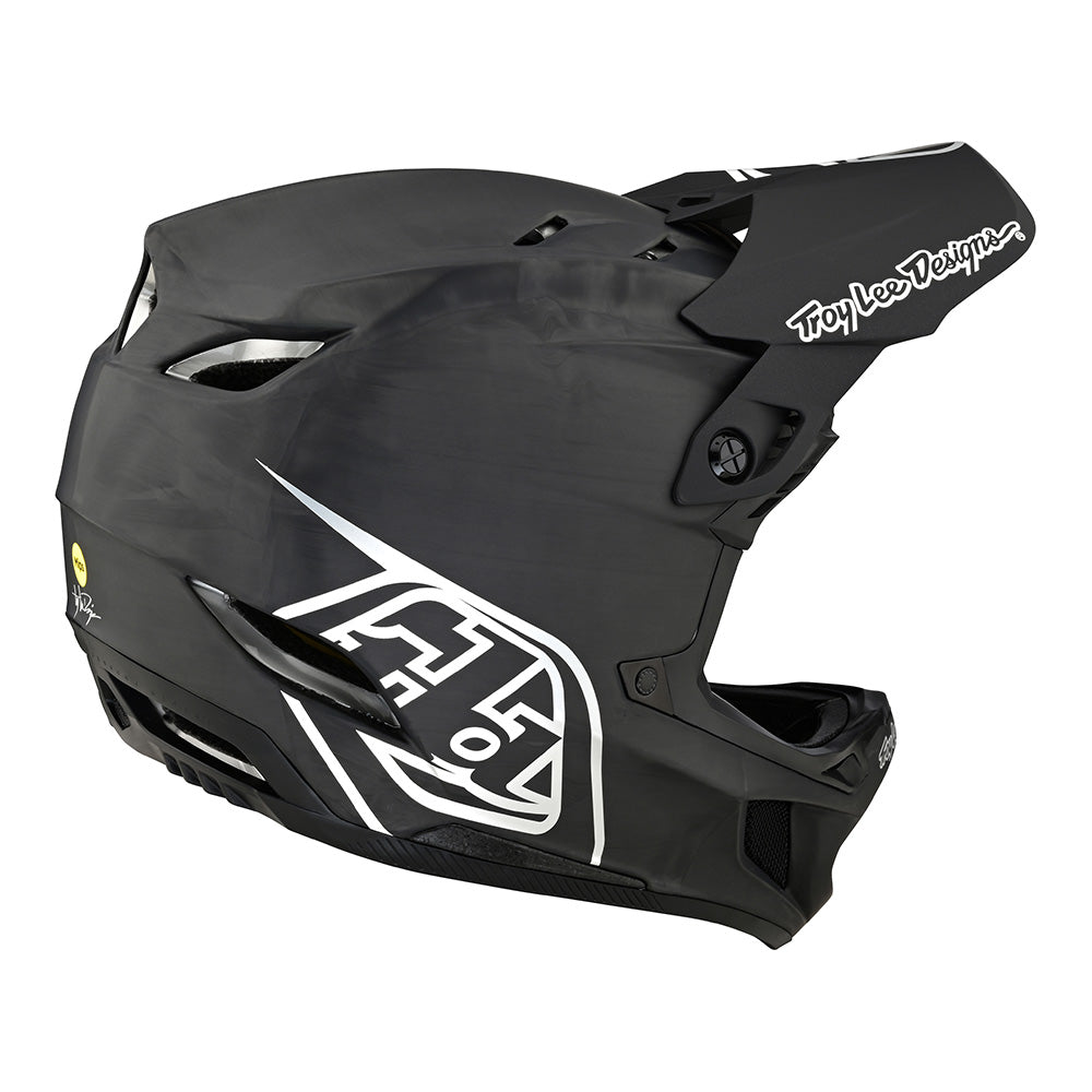 Troy Lee D4 Carbon Helmet W/MIPS Stealth Black / Silver